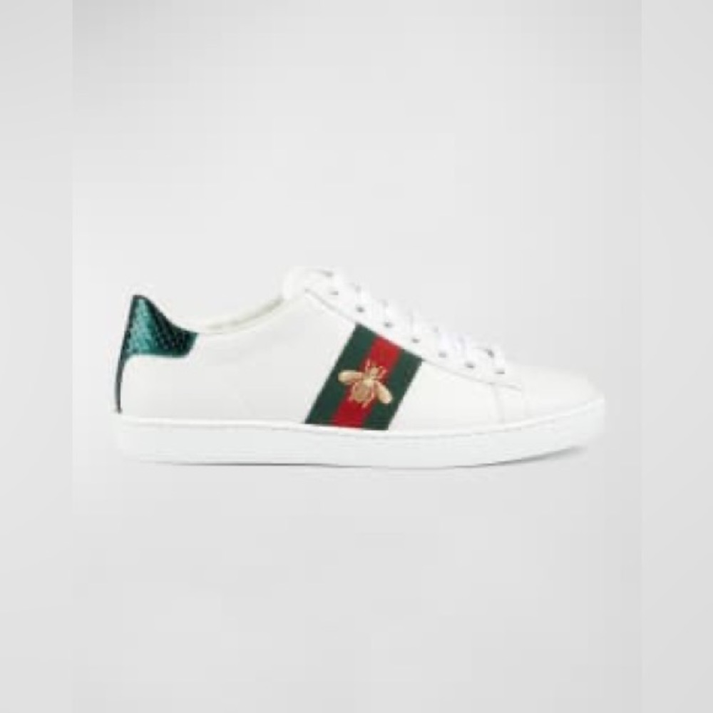 Gucci Ace Bee Leather Sneakers